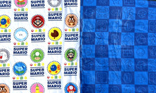 Super Mario 2 Piece Twin Flat  Fitted Sheet Super Soft Officially Lic Nintendo