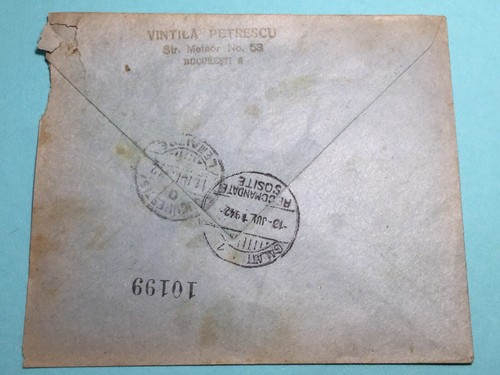 Holocaust 1942 Romanian Cen. Mail Sent By Newspaper Employee To Jew In Bucharest - Picture 5 of 5