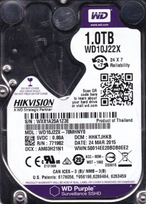 WD10J22X-78MHNY0 dcm: HHKTJHKB  1TB MAR/2015 2.5'' SATA WD Purple Western Digital