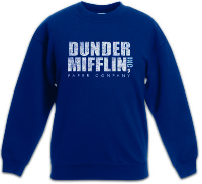 DUNDER MIFFLIN INC Kinder Pullover Paper Company The Sign Logo Office Firma Logo