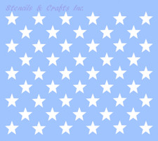 0.85" STAR "50 STARS" STENCIL PATRIOTIC AMERICAN FLAG ART PAINT NEW 11" x 8"