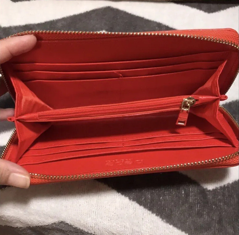 Bebe Fabiola Zip Around Logo Wallet (Ruby Red/Bla… - image 6