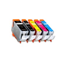 5 Pack New Ink Set fits Canon PGI-5 CLI-8 Pixma iP4500 iP4300 MP500 MP530 MP600