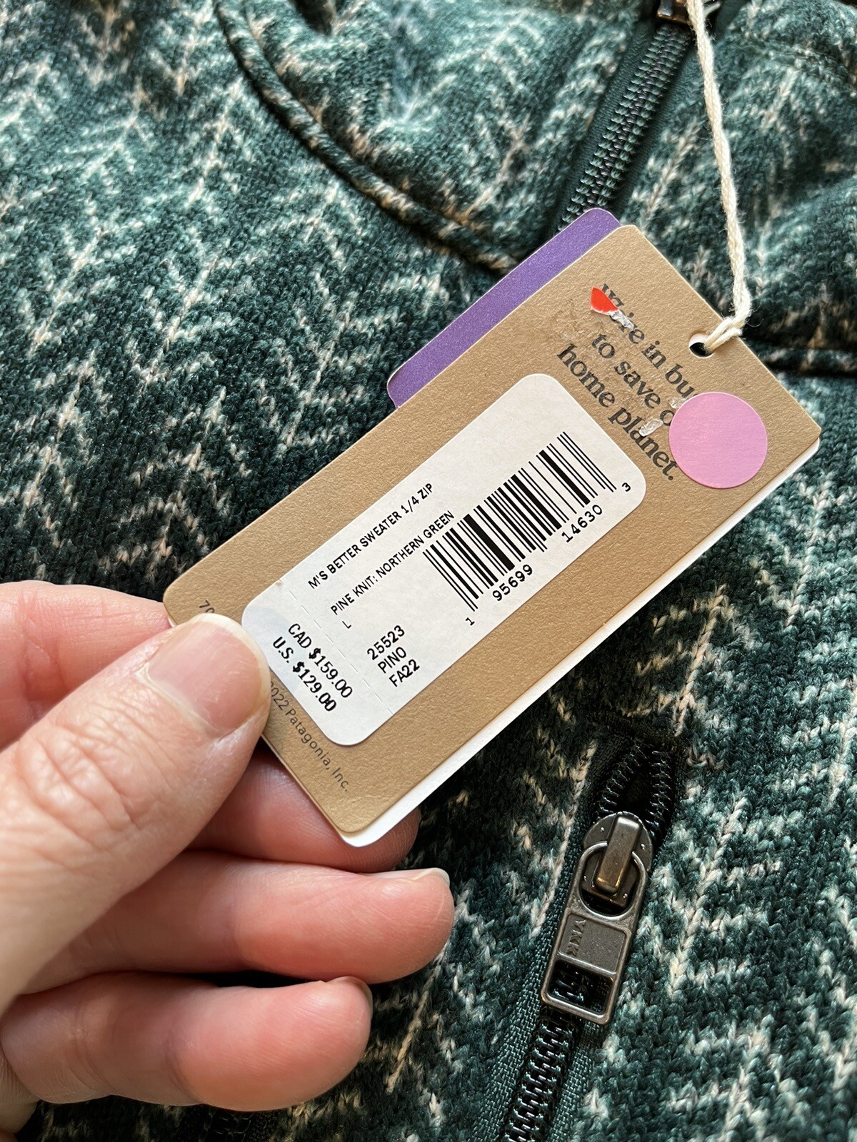 patagonia better sweater 1 4 zip pine knit northern green