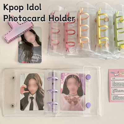 Kpop Photocard Holder Bts Photocards A5 Kpop Photocard Binder - 200 Pocket  (6-Ring, Clear, W/ DIY Stickers) Kpop Photo Card Binder Trading Card Album