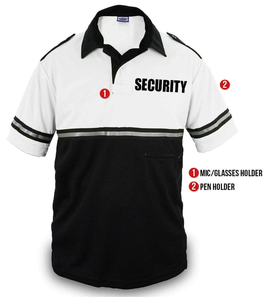 First Class Two Tone Bike Patrol Shirt with Zipper Pocket with Security ID - Image 2 of 4