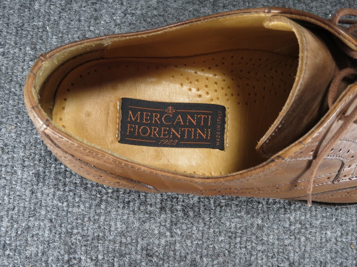 Mercanti Florentini Tan Linen Spector Wingtip Oxfords 10 M Mercanti Fiorentini products for sale | eBay main image 4