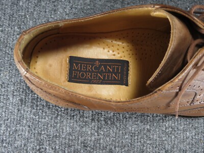 MERCANTI FIORENTINI Wingtip Oxford Size 10.5 Brown Dress 
