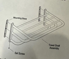NEW Vtg Old Dominion Suite Broadway 3 Tier 24" Towel Shelf  Polished Brass