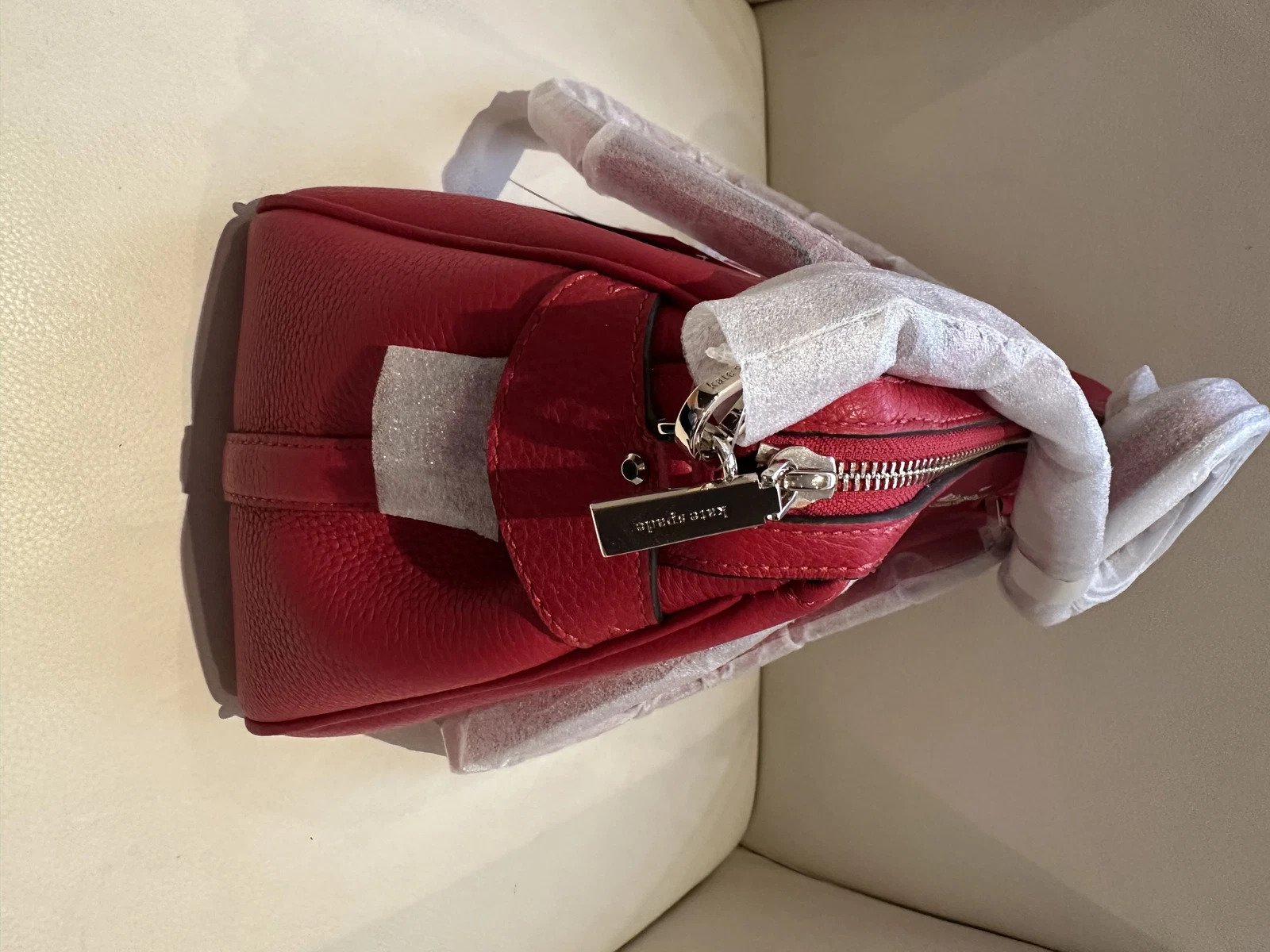 BORSA A MANO GRANDE NUOVA CON ETICHETTE KATE SPADE PELLE ROSSO CILIEGIA CIOTTOLI VENDITA AL DETTAGLIO $399 00
