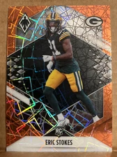 Eric Stokes 2021 Panini Phoenix Orange Lazer Rookie Card #154 Green Bay Packers