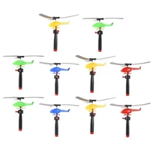 Pull-String Helicopter Toy Flying Helicopter Outdoor Playset Toy Boys Girls Gift