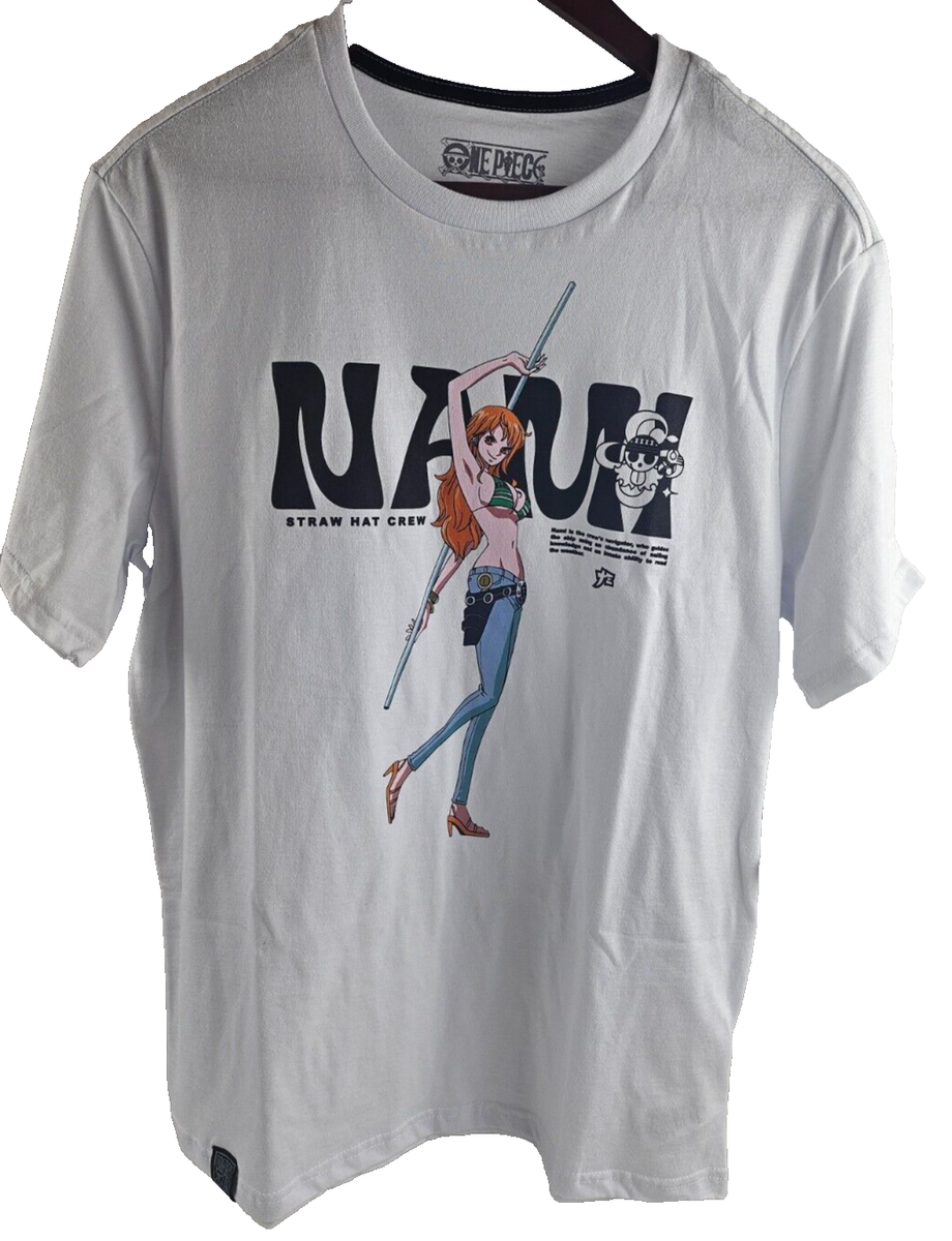  日本代表 シャツ NAMI 3 size M One Piece Nami Anime T-Shirt White Graphic Men's Size Medium FAST