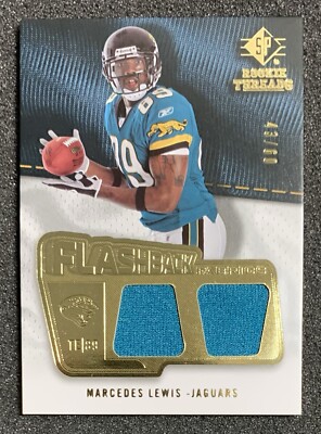 2008 SP Rookie Threads Flashback Fabrics Marcedes Lewis Jersey Patch SP /60
