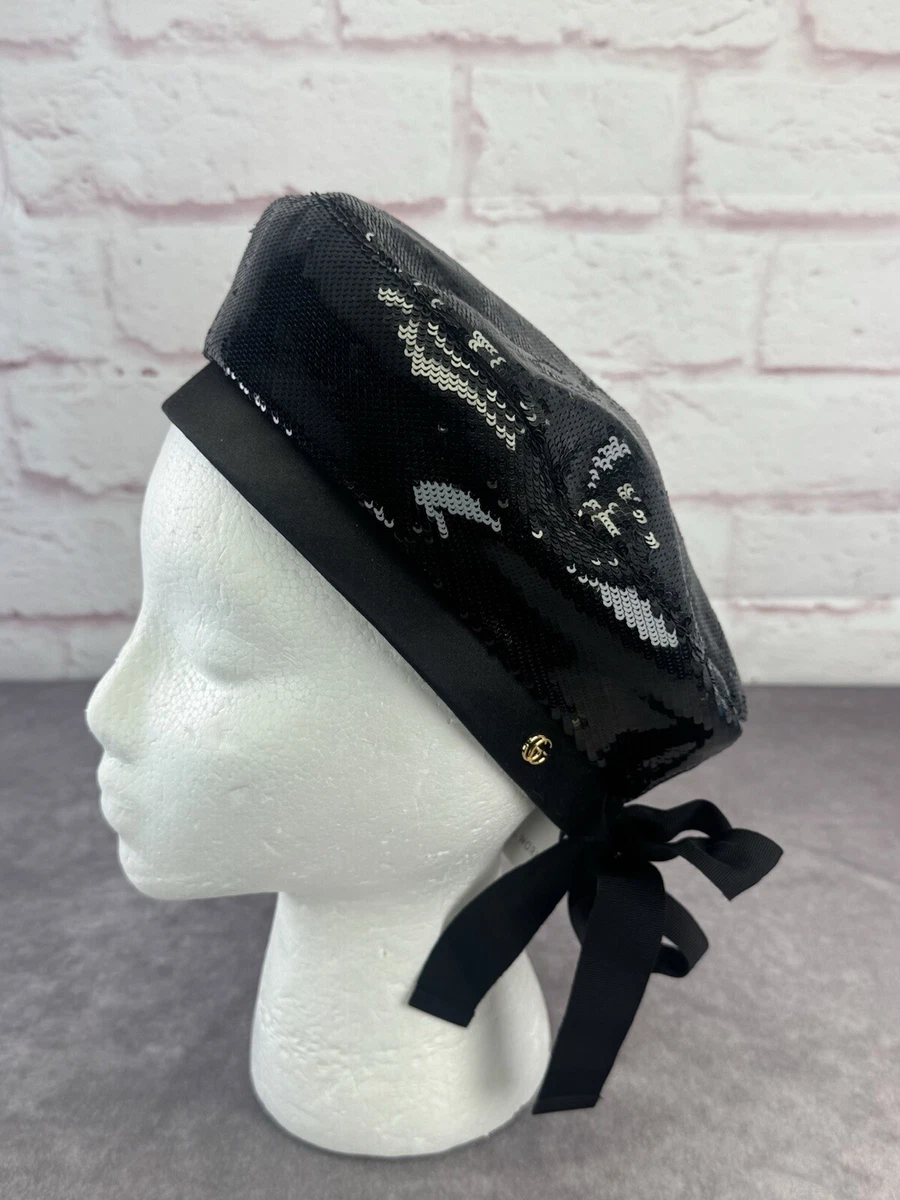 Gucci GG Sequin Beret with Bow in Black New in Dustbag Gucci | Accessories | Gucci Gg Sequin Beret With Bow In  main image 4