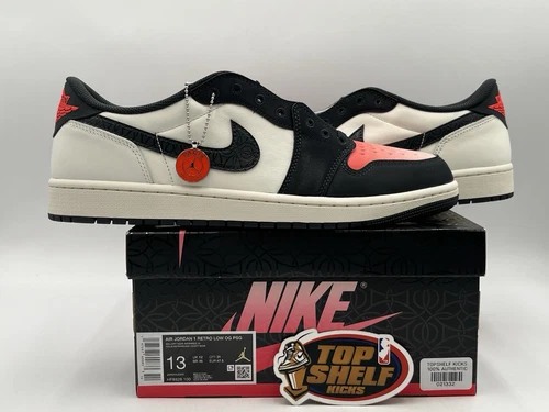 DS Nike Air Jordan Retro 1 Low PSG Paris Saint Germain Sail Pink Oxford 2024 13