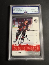 Tim Stutzle Signed SP Authentic Future Watch Rookie Card PSA/DNA Auto 10 NHL. rookie card picture
