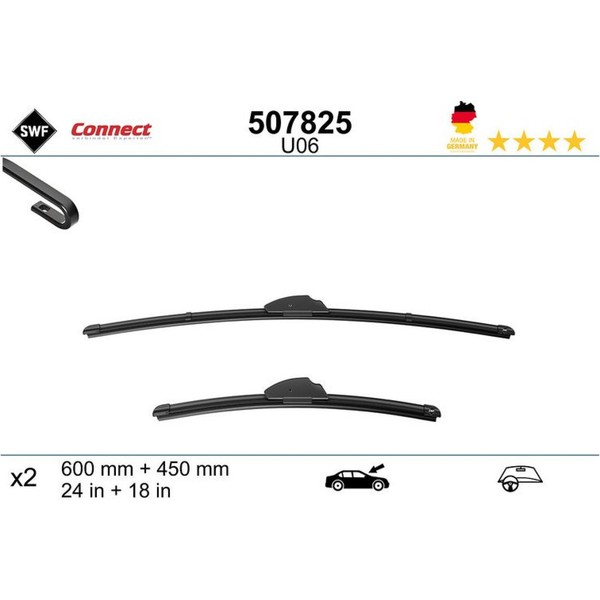 SWF 507825 Wischblatt FüR Opel Renault KIA Hyundai Mazda Chevrolet Citroen Jeep-image