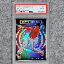 2020 Donruss Optic Mythical Juan Soto Holo M13 PSA 8 Nationals Baseball Card