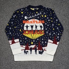The Beatles Christmas Jumper Ugly Sweater Numskull Small S Xmas Music Festive UK