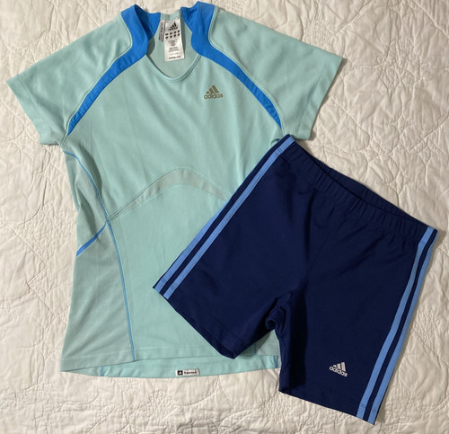 Women's adidas Shorts & Formation Fitness Top Set Outfit, Medium