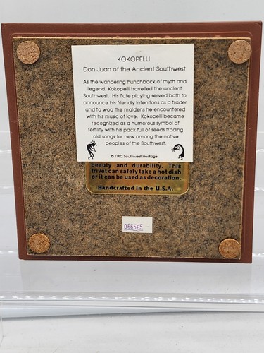Southwest Heritage Art Tile Kokopelli Don Juan Of The Ancient Southwest 1992 - Picture 3 of 3