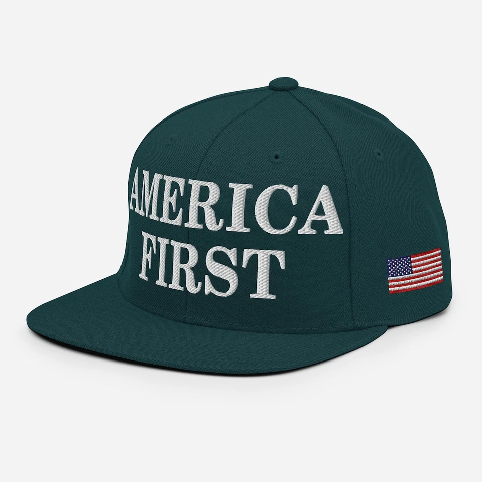 America First Sombrero Ajustable Snapback Bordado Sombrero Conservador EE. UU. Sombrero Foto 4 de 4