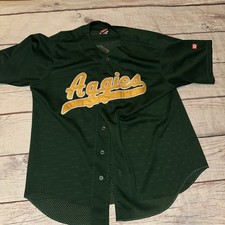 Vintage 90s Wilson Baseball Jersey Size Medium Gold Yellow Made in USA Mesh