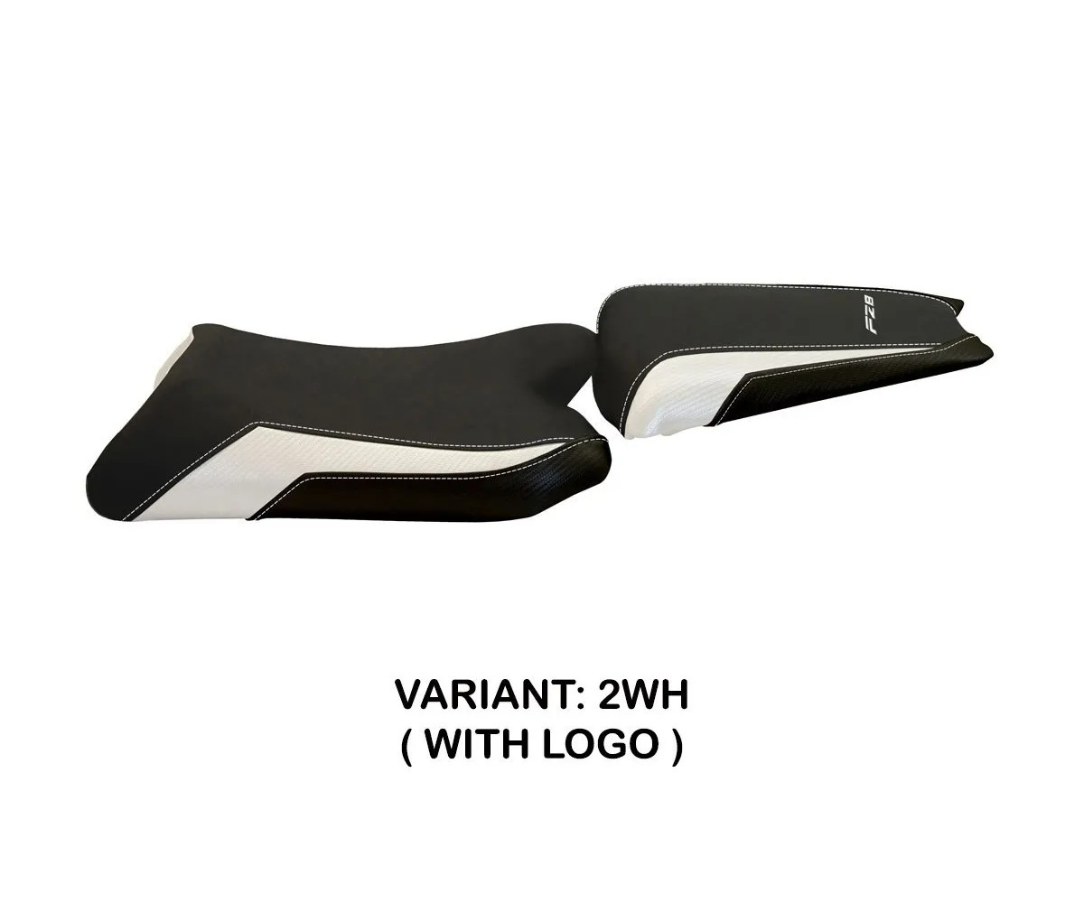 Seat saddle cover Perugia 2 White (WH) TPZ Italia for YAMAHA FZ8 2010 > 2016 1Am