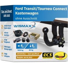 ANHÄNGERKUPPLUNG abnehmbar für Ford Transit/Tourneo Connect ab 22 +7p E-Satz ECS
