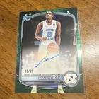 2025-26 Bowman 1st Chrome Green Reptilian Refractor CALEB WILSON SP AUTO #49/99