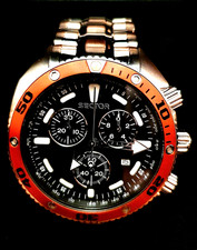 Orologio Nuovo Sector Ocean Master Crono 44mm Black Dial Acciaio 200 Mt