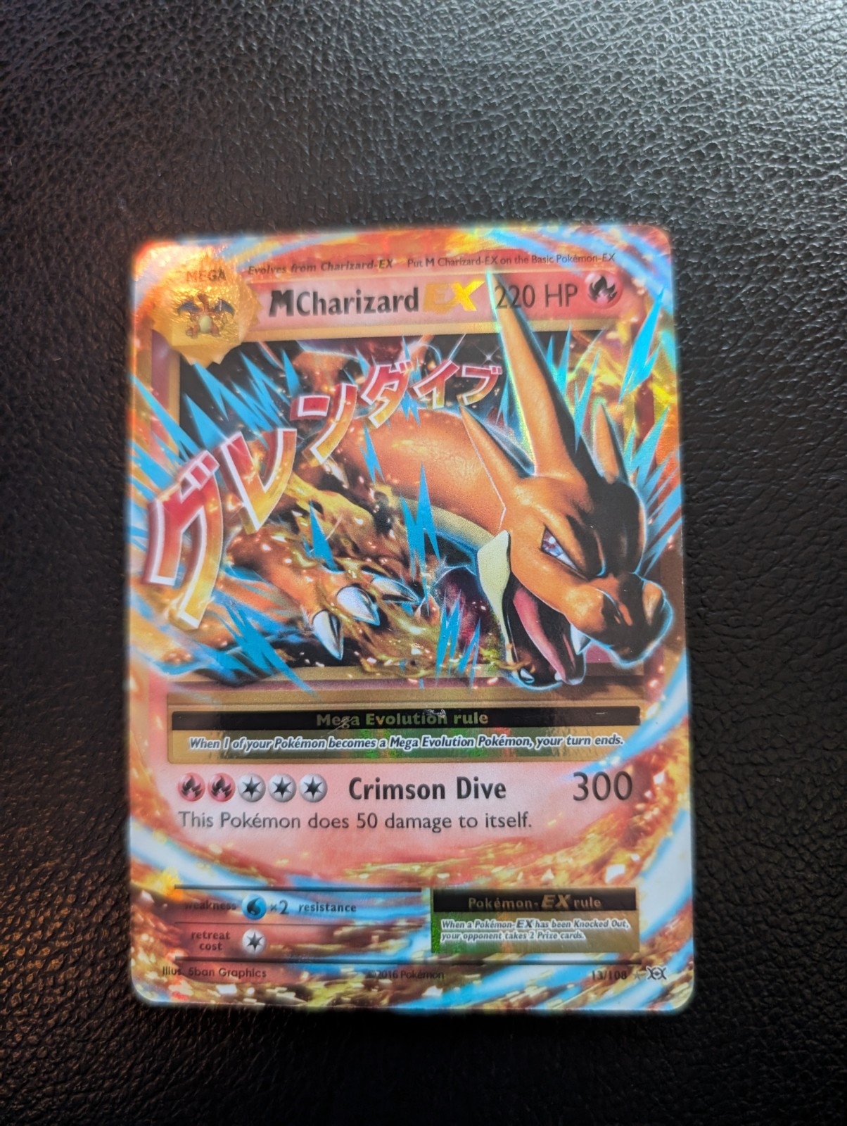 M Charizard EX 13/108 Pokemon XY Evolutions Holo Rare Mega English NM-