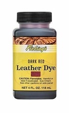 Fiebing's Leather Dye - Alcohol Based Permanent Leather Dye - 4 oz - Dark Red