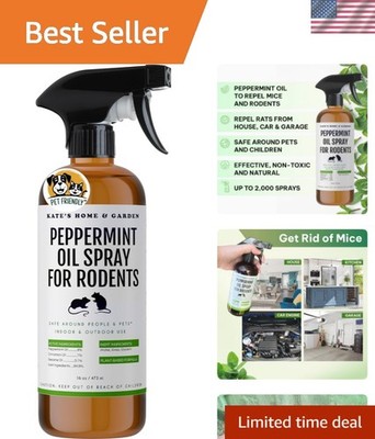 Child-Friendly, Non-Toxic Peppermint Spray for Mice & Rodent Control - 16oz