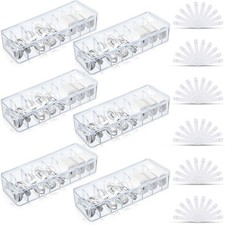 Tatuo 6 Pcs Cable Organizer Box with Wire 10.79'' X 3.78'' X 1.97'', Clear