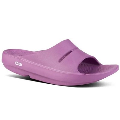 Oofos OOahh Slide Sandal Plum Purple Unisex Recovery Footwear M6 W8 EU 39