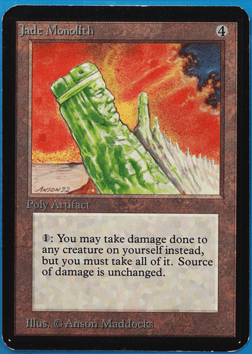 Jade Monolith Alpha PLD Artifact Rare MAGIC GATHERING CARD (ID# 505214) ABUGames - Picture 1 of 2