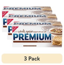  3 Pack  Saltine Crackers, with Whole Grain Wheat, Lunch Snacks, 1.06 L