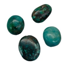 Turquoise 18g Nugget Beads  24x6 to 19x10mm  Blue, Black  4 Beads 