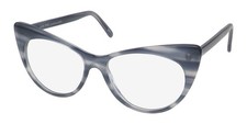 NEW ANDY WOLF 5087 EYEGLASS FRAME AUSTRIA WOMENS 54-14-140 CAT EYE FULL-RIM GRAY