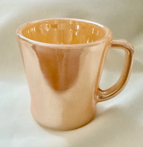 Vintage Fire King Peach Luster D Handle Coffee or Tea Mug Gorgeous!!!