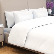 Enjoy Life White Duvet Cover Set 100 Cotton - 3 Pieces Warm  Luxurious, Inc...