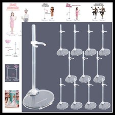 2 Pcs Adjustable Doll Stands - Transparent Lightweight Display Rack for Dol...