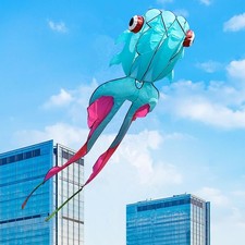 43ft Large Kites for Adults,3D Goldfish Frameless Soft 11.5 feet, Pink Blue