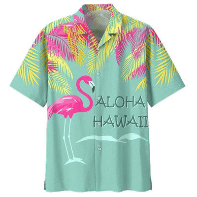 Aloha Hawaii Flamingo Ornamental Design Trendy Hawaiian Shirt