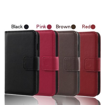 Flip Echt Leder Tasche Schutz Hülle Cover Real Case Etui Wallet Für Handy