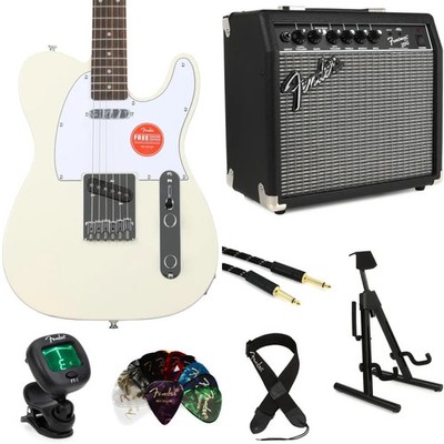 Squier Affinity Series Telecaster Electric Guitar and Fender Amp Bundle -