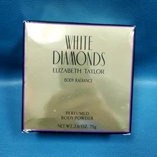 New Sealed Elizabeth Taylor White Diamonds Radiance Body Powder 2.6 oz