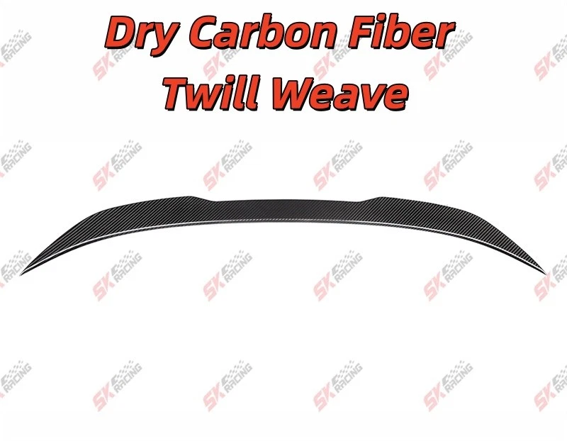 For BMW 5 Series M5 520i 530i 540i Glossy Black/Carbon Fiber Rear Spoiler Wing - Image 3 of 4